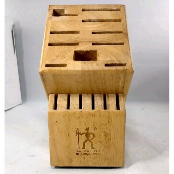 J.A. Henckels International 16 Slot Wood Knife Block 19622-C-100 Authentic - Picture 2 of 10
